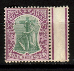 1 Sh violet and green