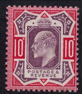 10 p red and lilac