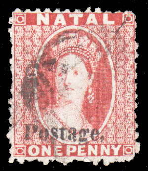 "Postage" 1 p red