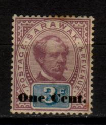 'One Cent.' on 3 c lilac and blue