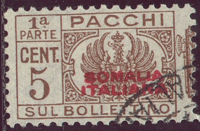 "Parcel Post" of Italy overprinted "SOMALIA ITALIANA"