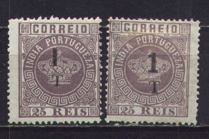 '1 T' on 25 r lilac, with different type of overprint?